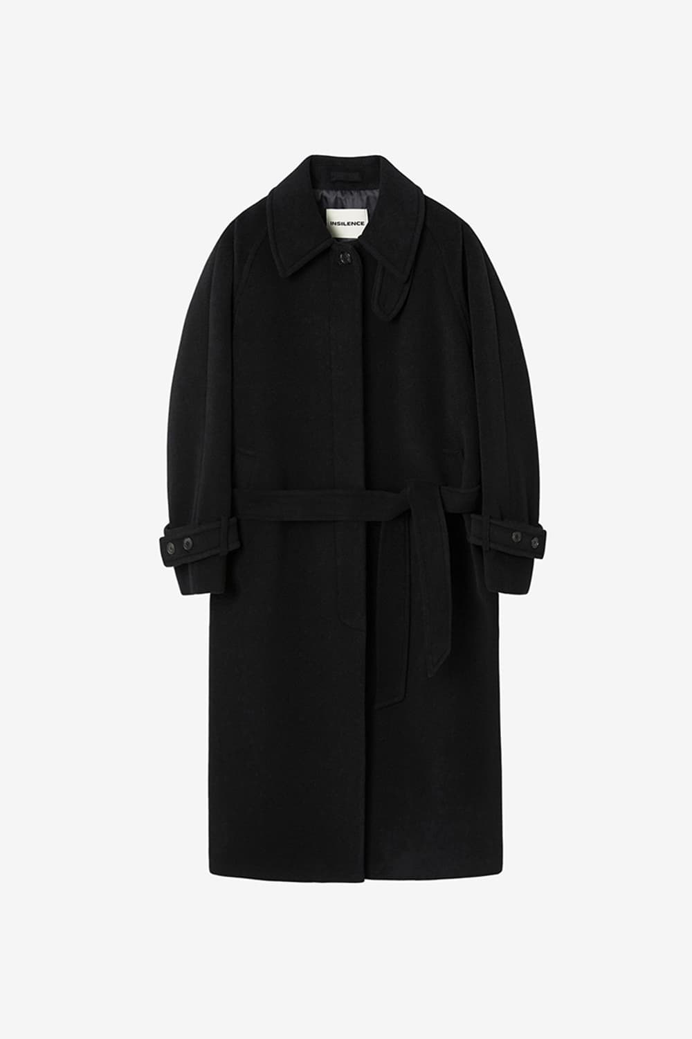 인사일런스 우먼 발마칸 코트 블랙 m 판매합니다! 상품이미지5