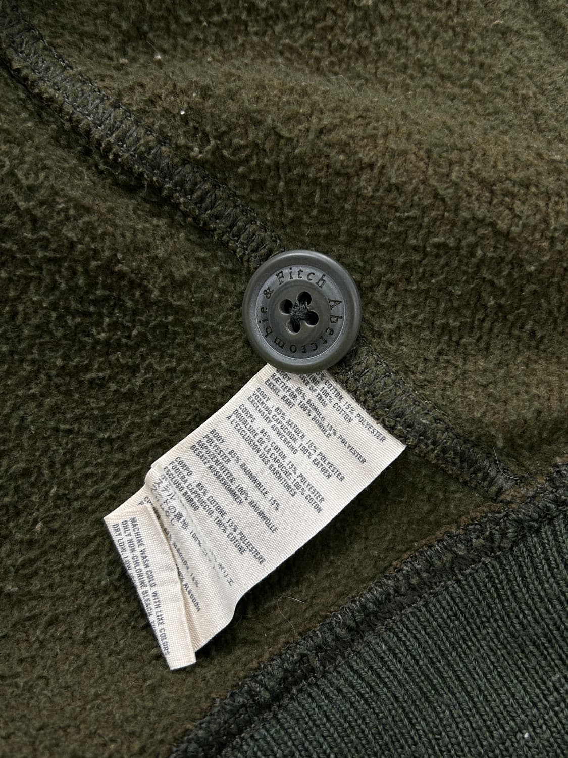 아베크롬비 빈티지 카키 후드집업 L  상품이미지9