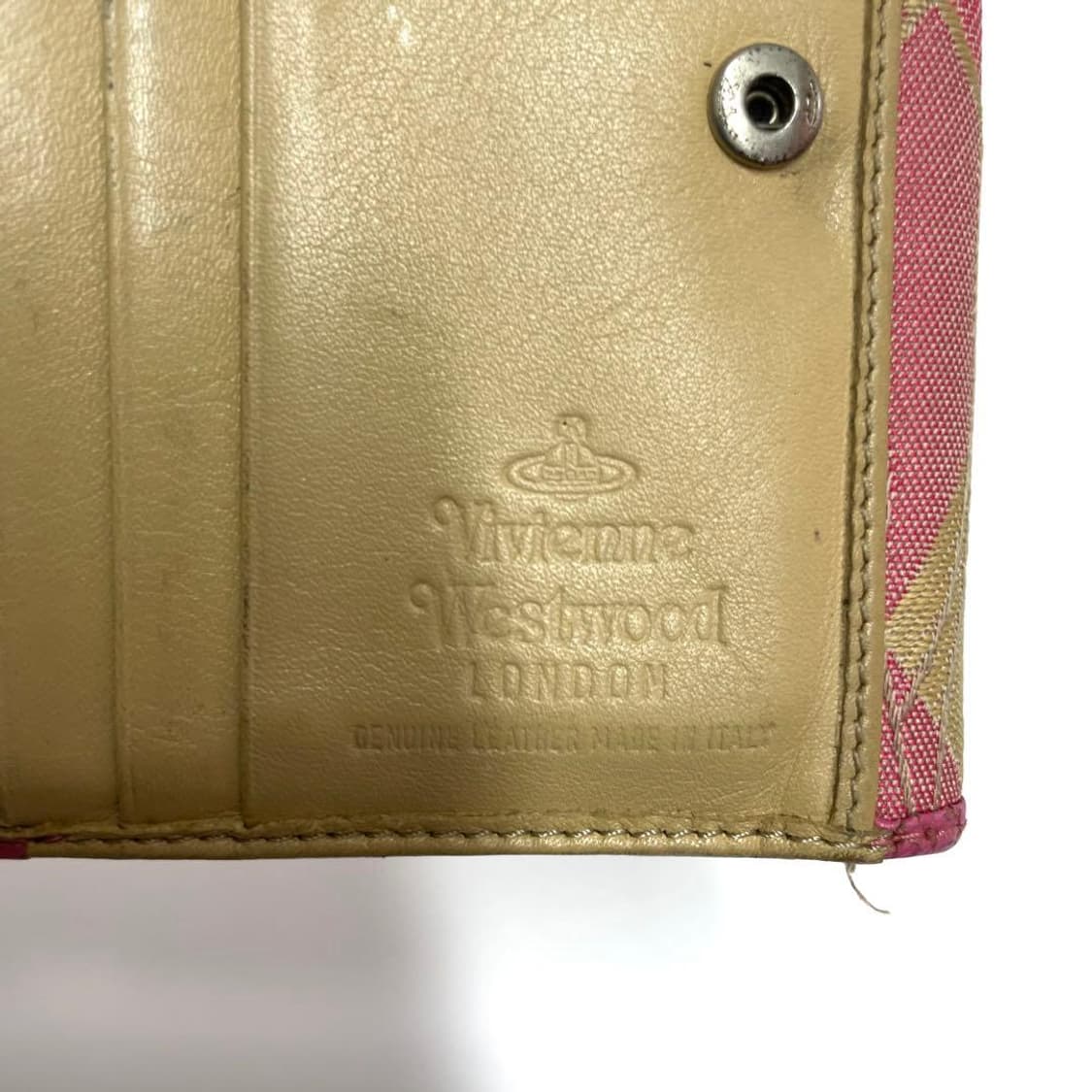 비비안 웨스트우드 아가일패턴 캔버스 레더 지갑 상품이미지8