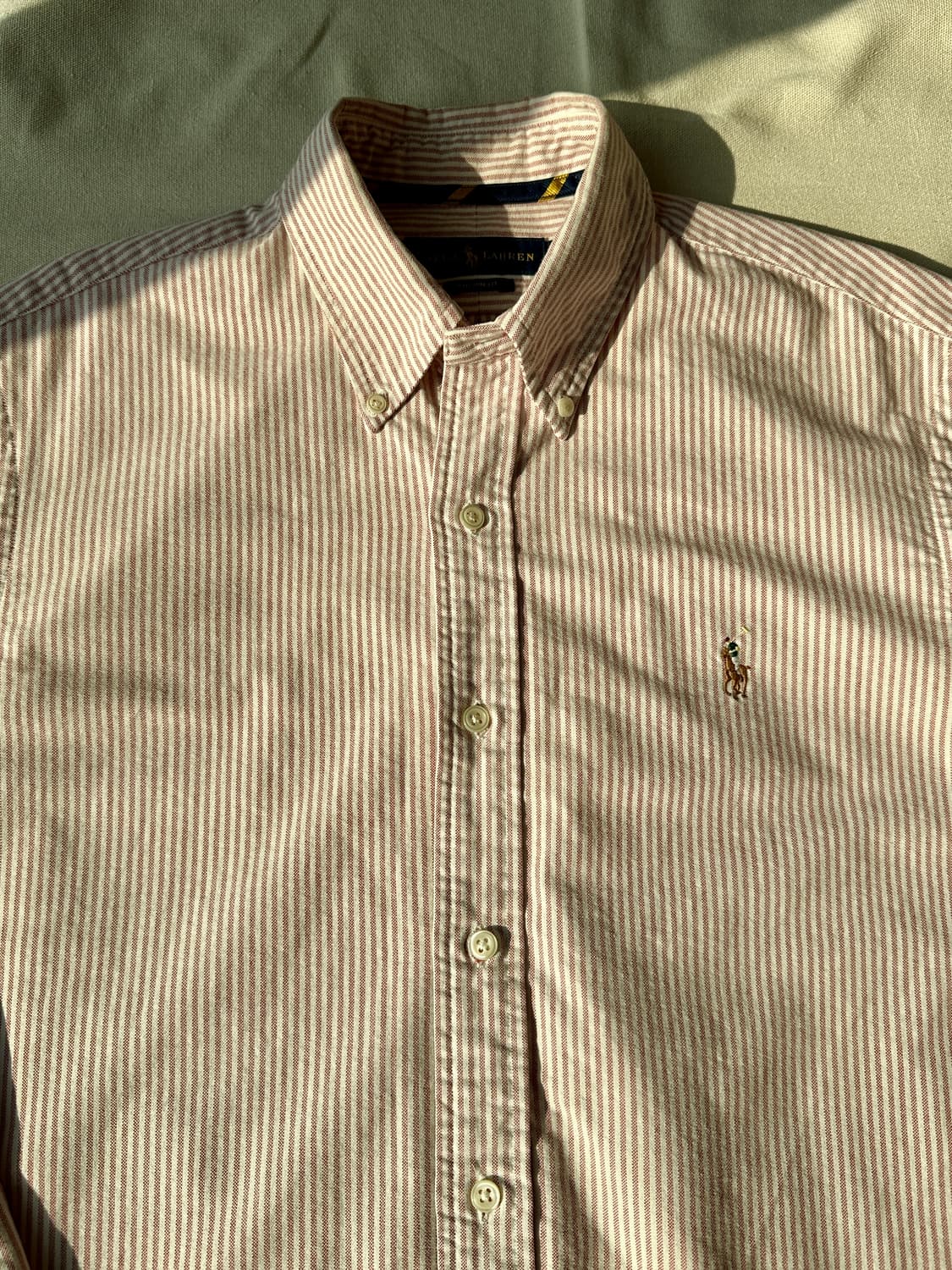 폴로 랄프로렌 핑크 스트라이프 옥스포드 버튼다운 셔츠 M 상품이미지2