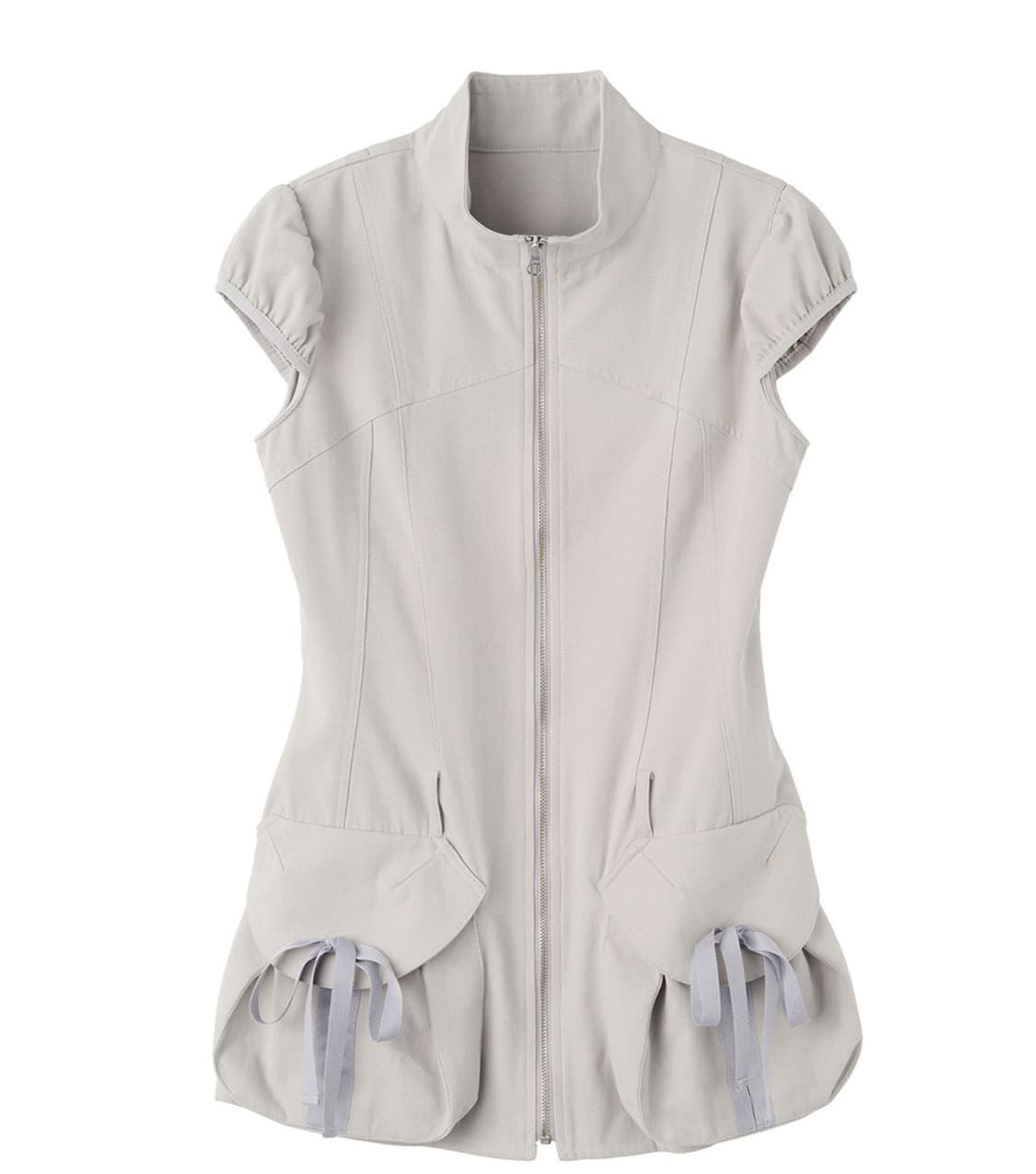 스컬프터 cargo zip-up dress ice gray 카고 드레스 상품이미지1