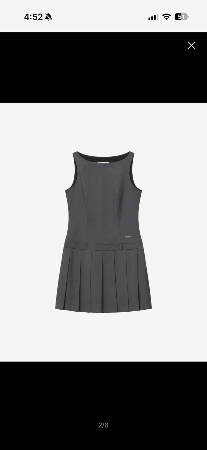 미세키서울 플리츠 원피스 차콜 2사이즈 상품이미지2