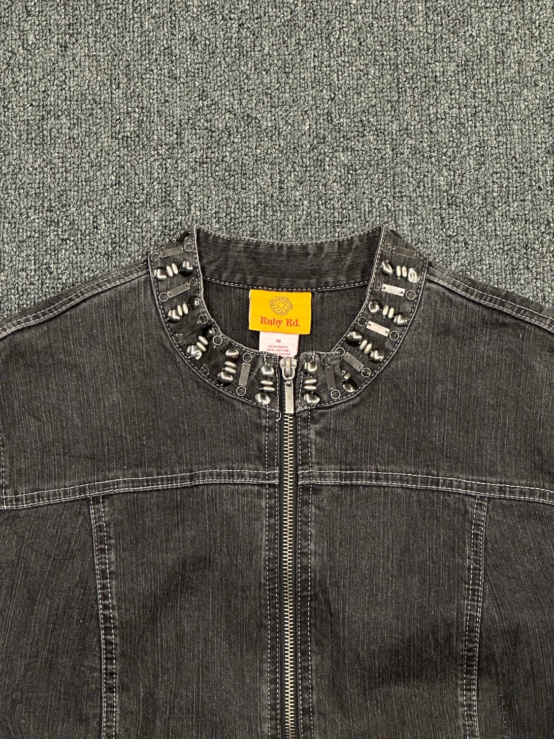 16)Ruby Rd. 빈티지 흑청 데님자켓 상품이미지5