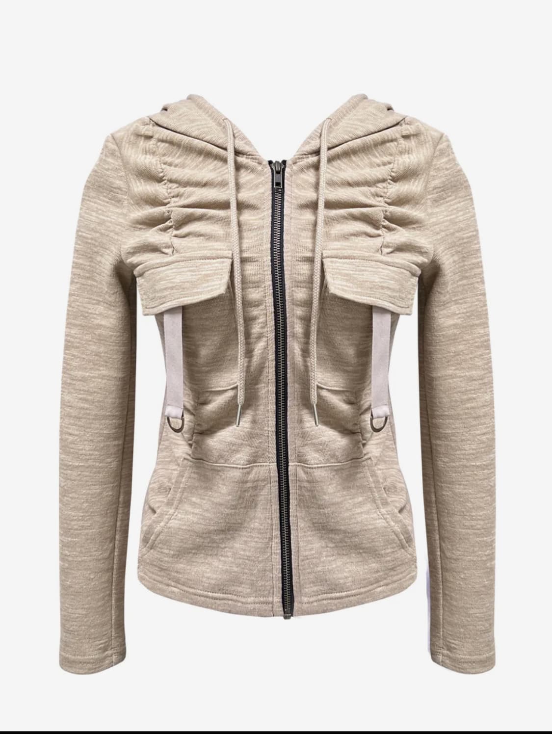 쎄쎄쎄 스프링 카고 후드 집업 베이지 M 상품이미지1