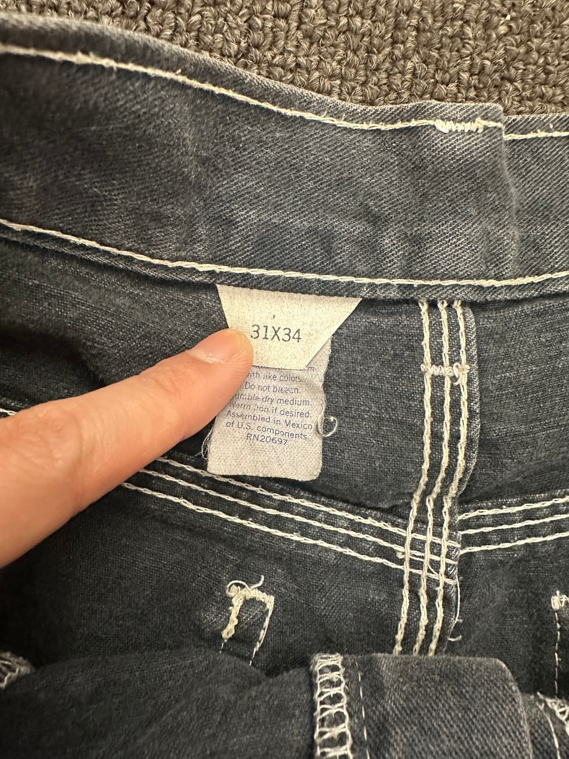 31x34)디키즈 빈티지 그레이 카펜터 워크팬츠 상품이미지4