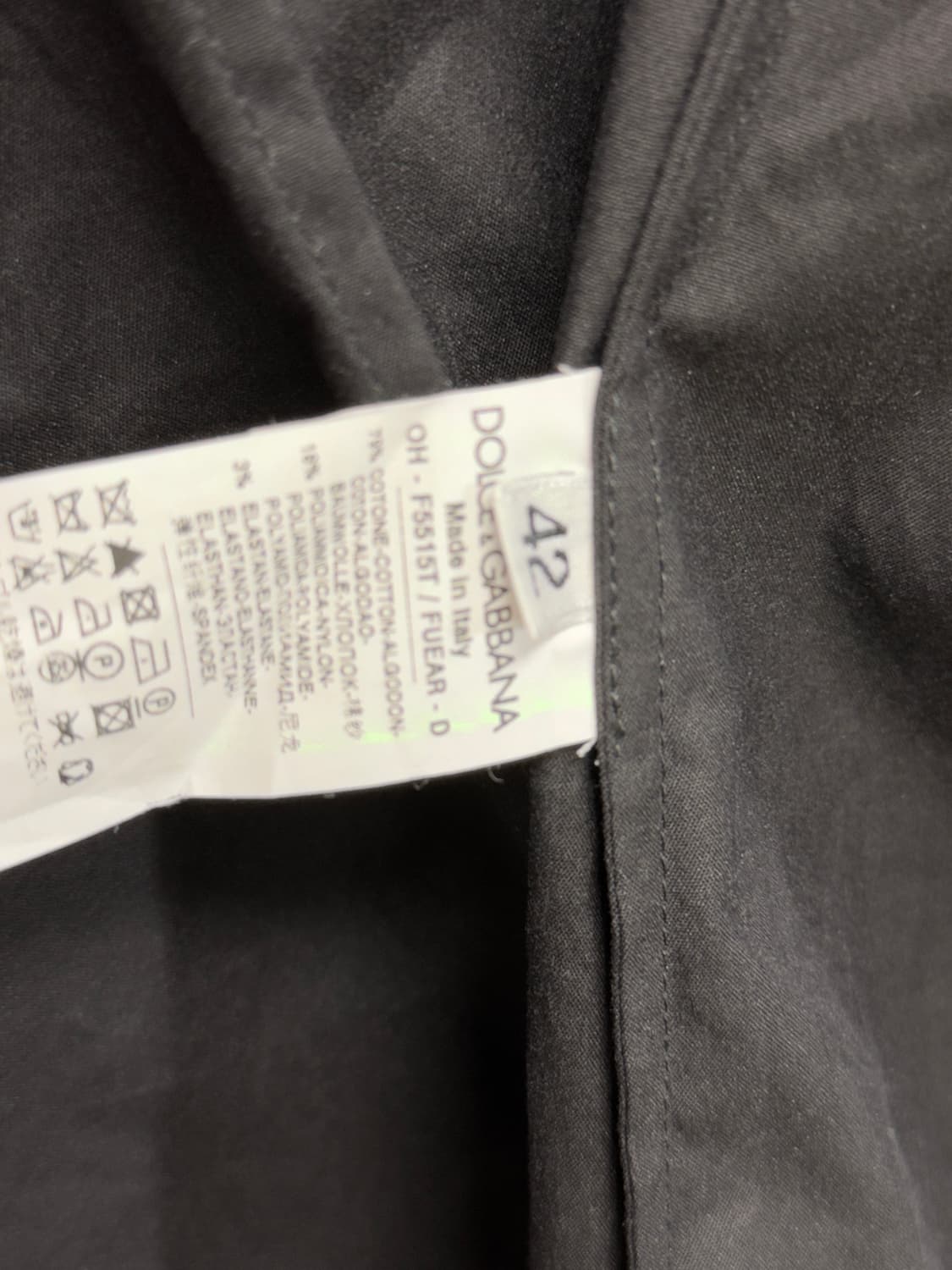 돌체앤가바나 슬림핏 블랙 드레스셔츠 상품이미지5