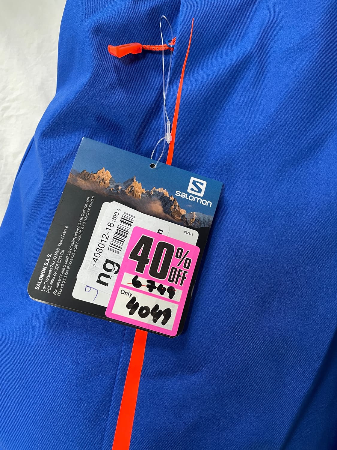 살로몬 스키복 상의 M 블루 새제품 상품이미지3