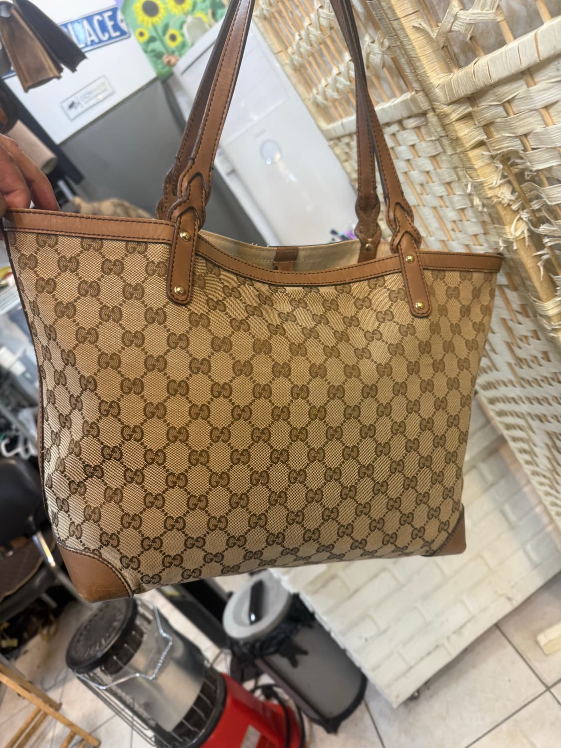 정품 구찌 자가드 쇼퍼백 팝니다 상품이미지3