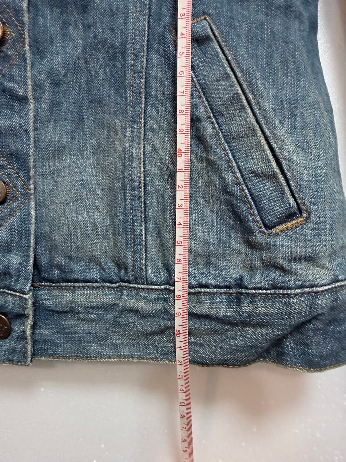 펄진 Pearl Jeans 스터드 데님 자켓 S 여성 청자켓 상품이미지9