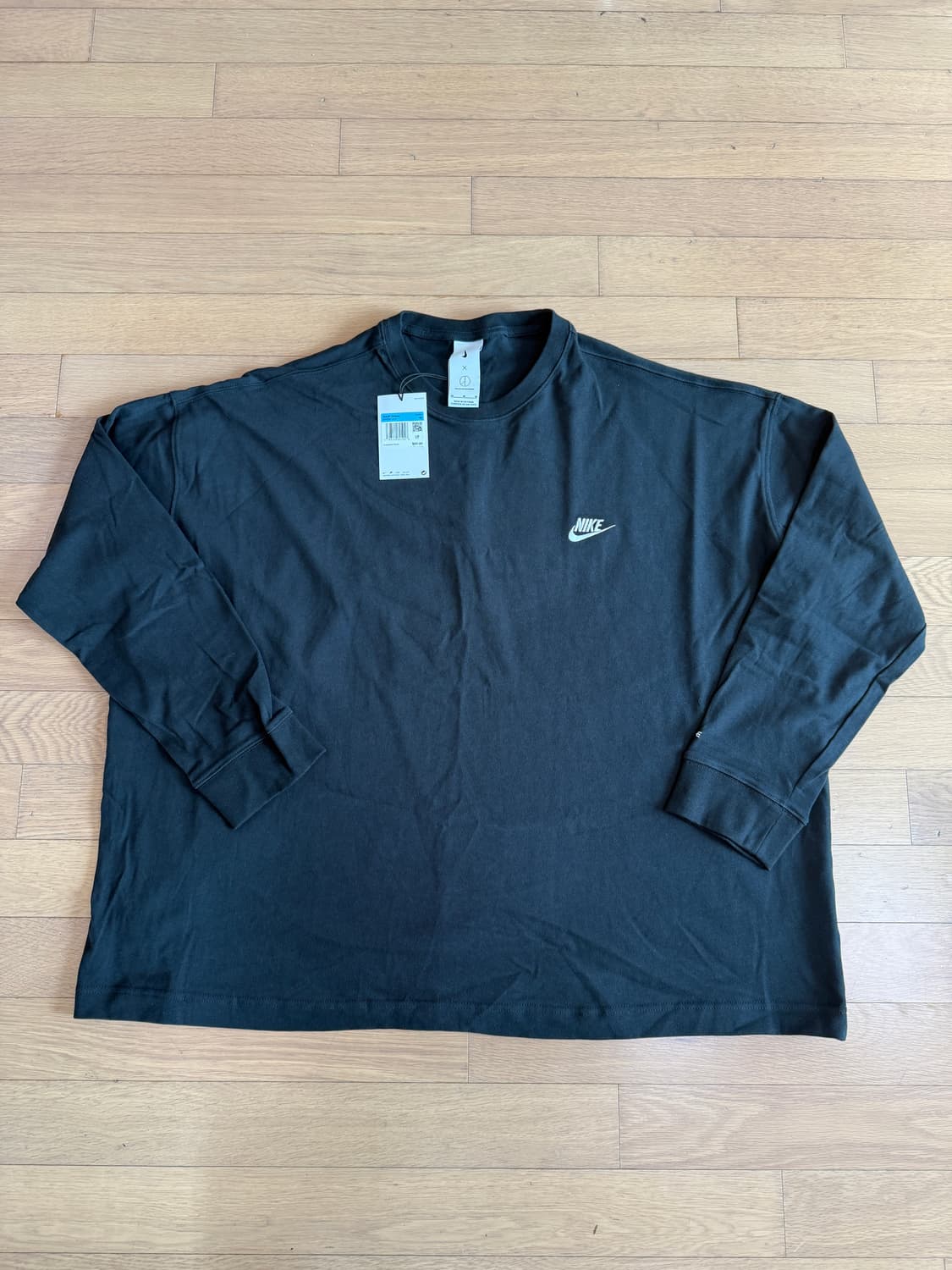 [M] 나이키 피스마이너스원 피마원 롱슬리브 긴팔 티셔츠 블랙 지디 상품이미지3