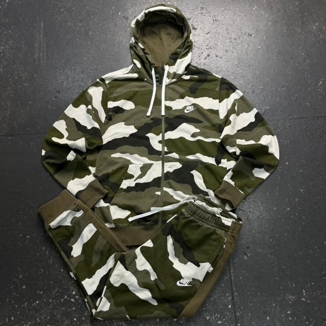 100 나이키 카모 프렌치 테리 후드집업 셋업 세트 상품이미지1