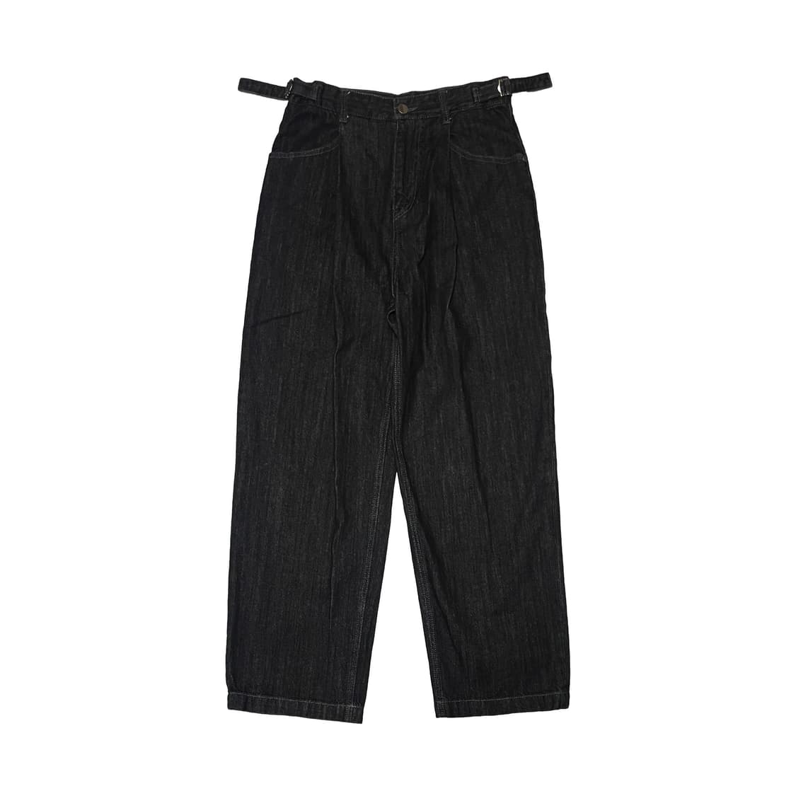 미나브 어드저스트 원턱 흑청 데님 팬츠 상품이미지1