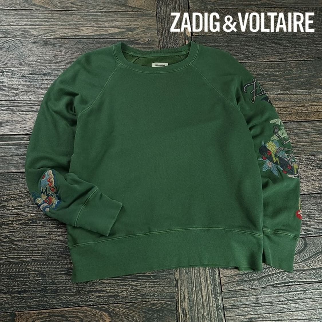 [쟈딕앤볼테르] 슬리브 그래픽 자수 맨투맨 P01534 상품이미지1