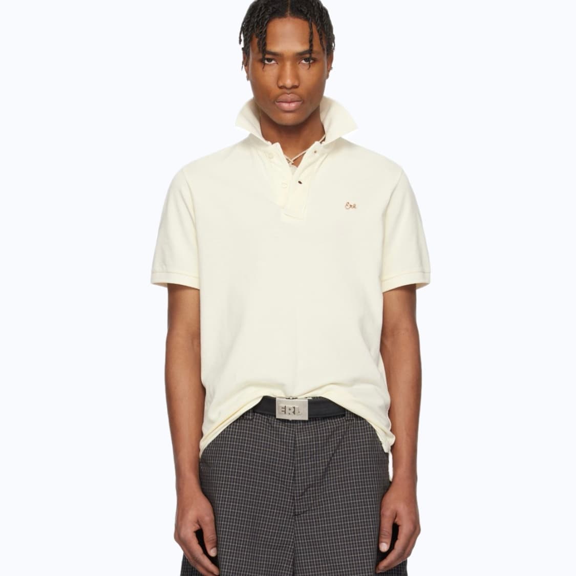 [S]이알엘 ERL 폴로 셔츠/화이트 상품이미지1