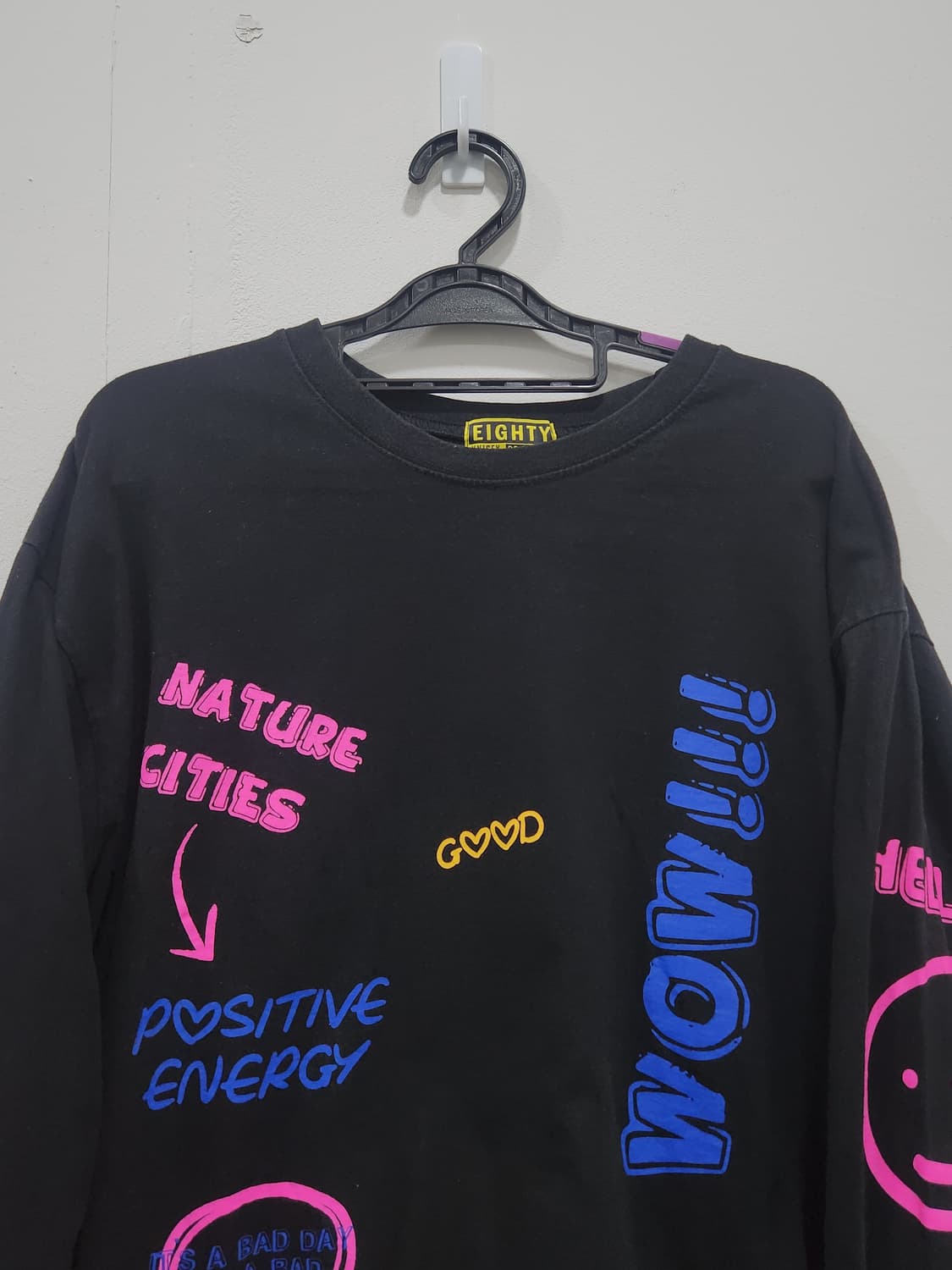 [F] Eighty 프린팅 롱슬리브 오버핏 긴팔티 남녀공용 95-100 상품이미지3