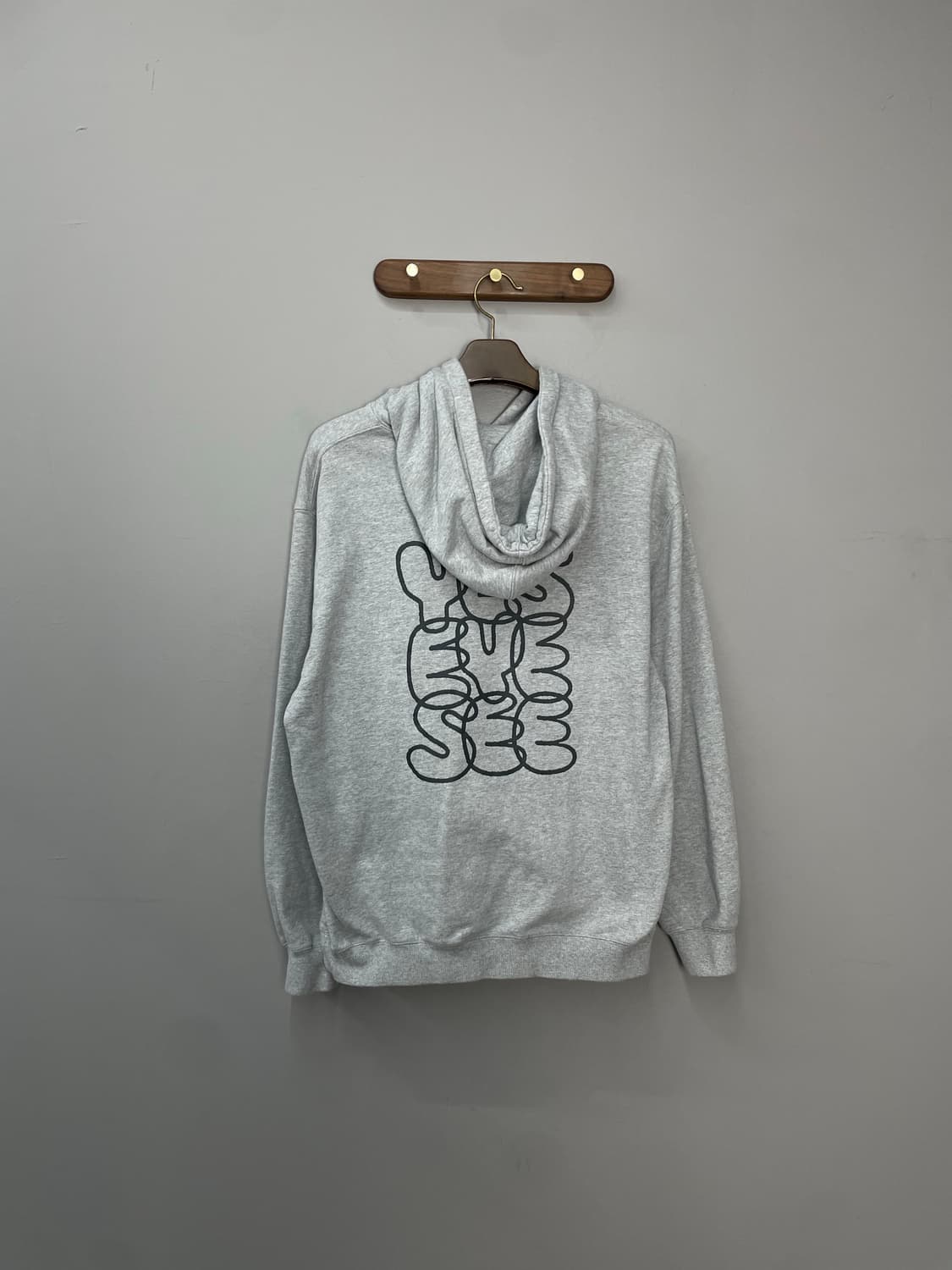 예스아이씨 베이직로고 그레이 후드티 H1817 상품이미지5