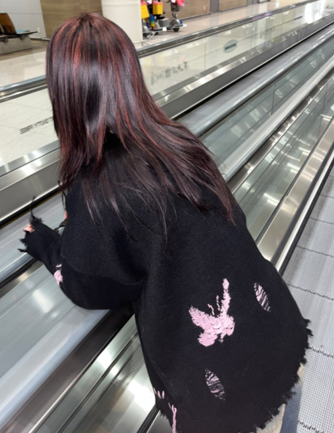 김아홉 그런지 나비 태슬 가디건 (black) 상품이미지3