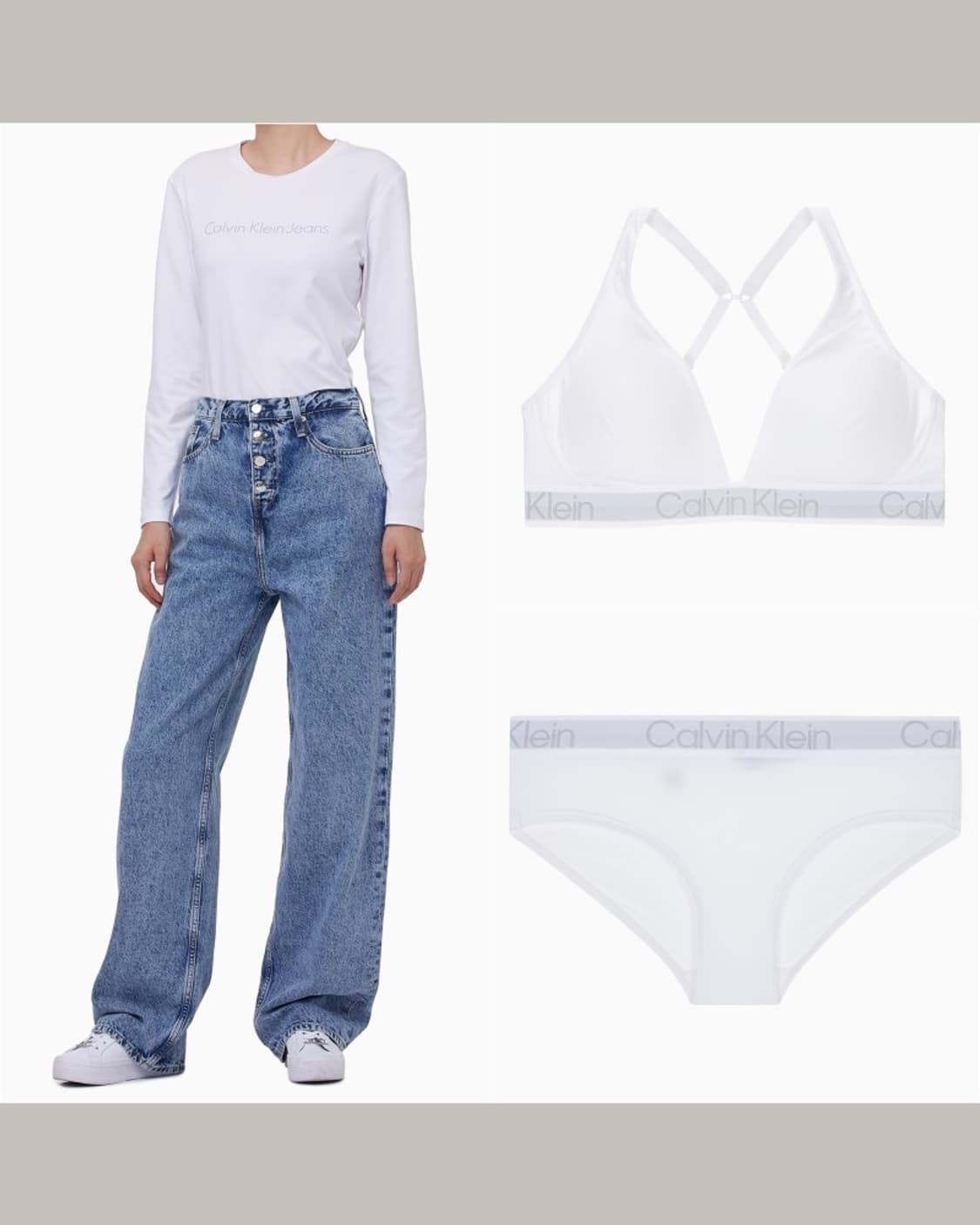 (제니착용) 캘빈클라인 하이라이즈 릴랙스핏 데님 26 상품이미지7