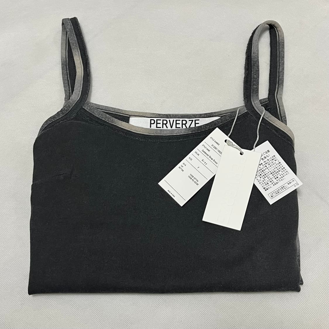 [F]퍼버즈 25ss 콤비네이션 스트랩 드레스/그레이 상품이미지6