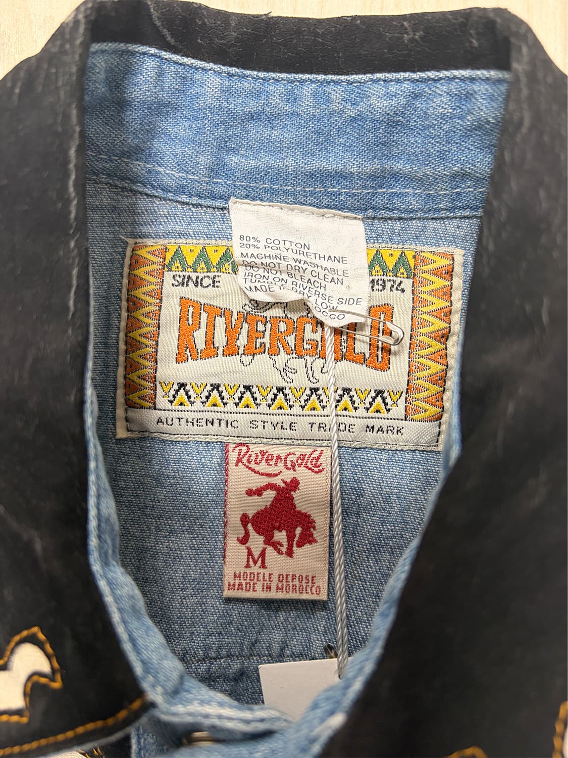 90s 빈티지 데님 콘초 웨스턴 셔츠  상품이미지9