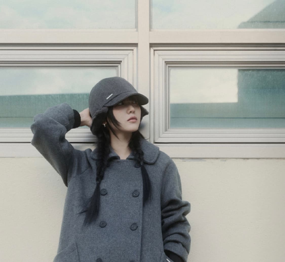 조이현x미세키서울 더블버튼 롱코트 챠콜  상품이미지2