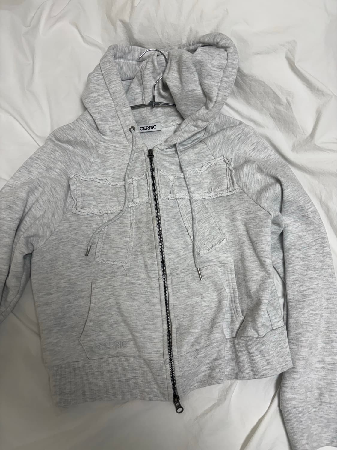 CERRIC 빅 리본 후드집업 BIG RIBBON ZIPUP / 멜란지 상품이미지2