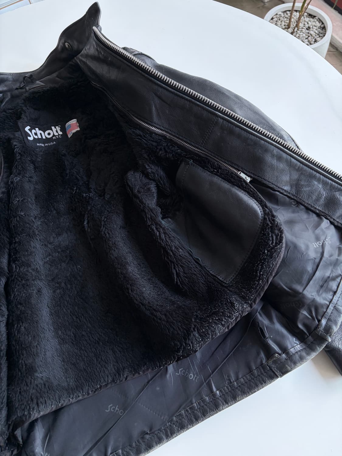 쇼트 싱글 레더 자캣 상품이미지5