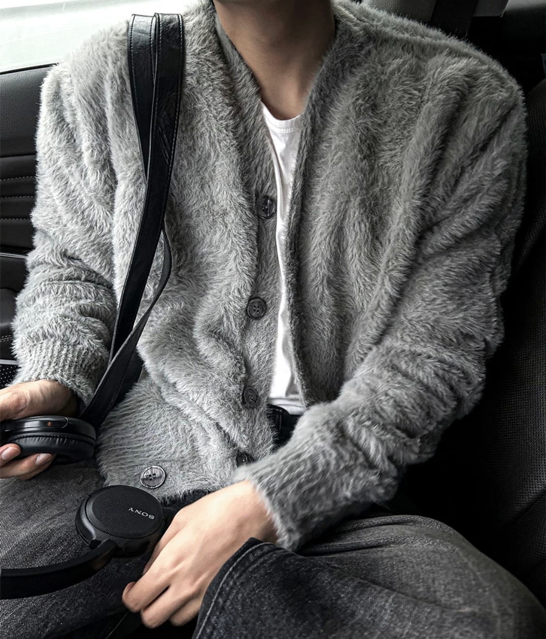 앙고라 세미 오버 가디건 상품이미지1