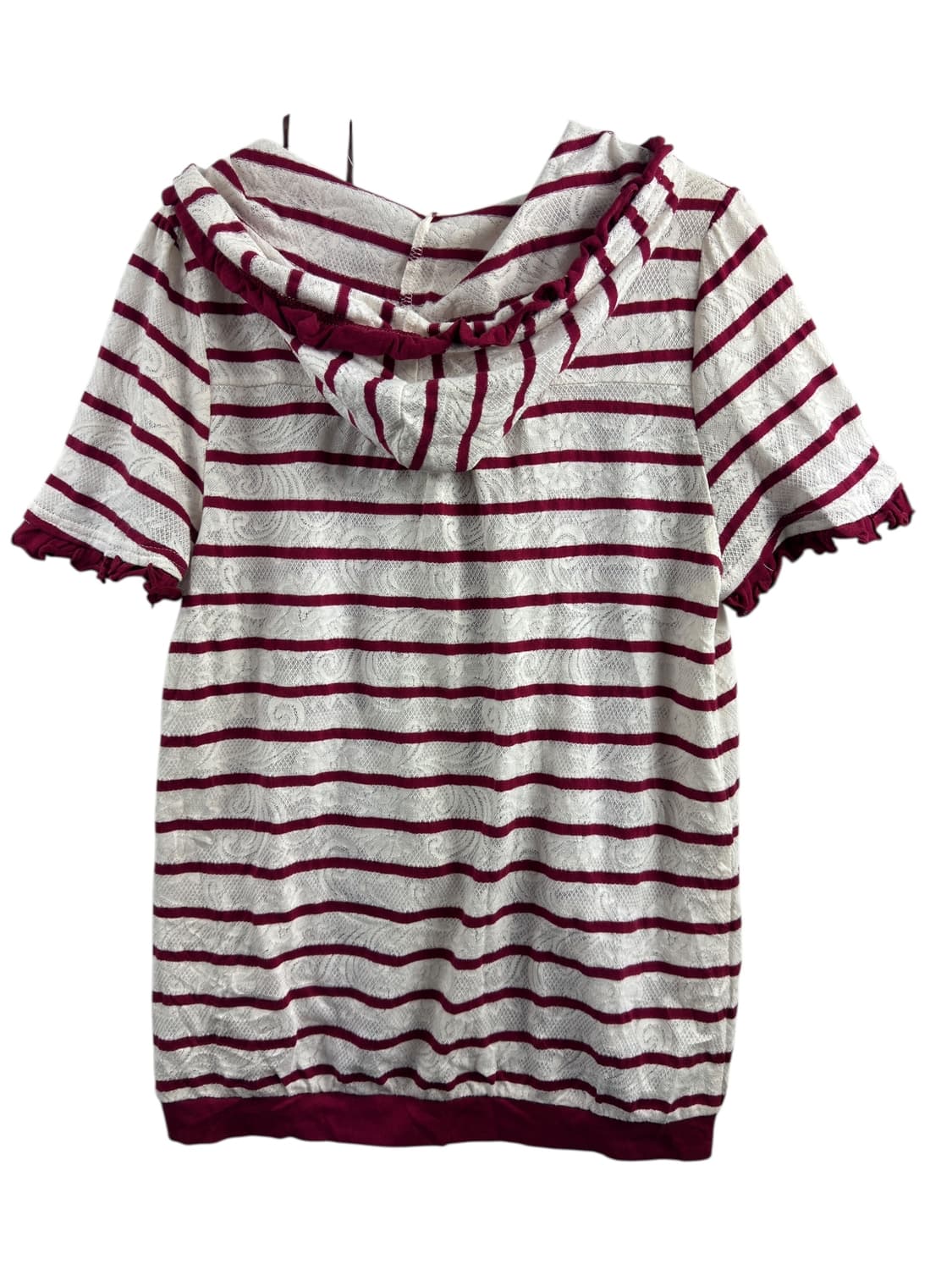 엑시즈팜 레드 스트라이프 레드 후드집업1558 상품이미지2