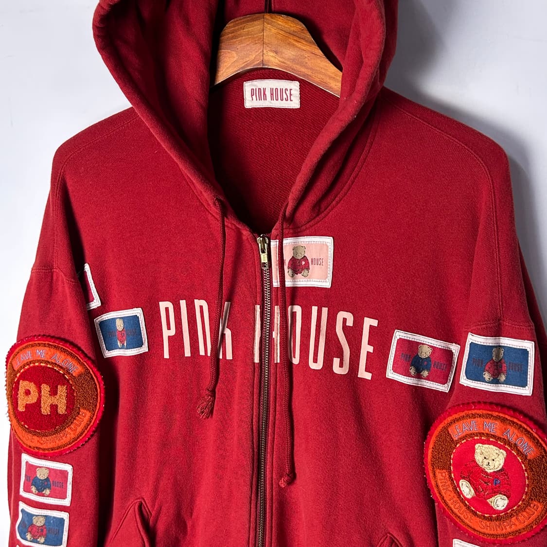 [PINK HOUSE] 핑크하우스 와펜 패치워크 후드집업 상품이미지2