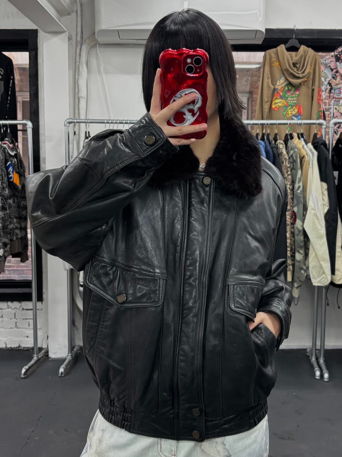 VTG Ventura 양가죽 레더 봄버자켓 상품이미지1