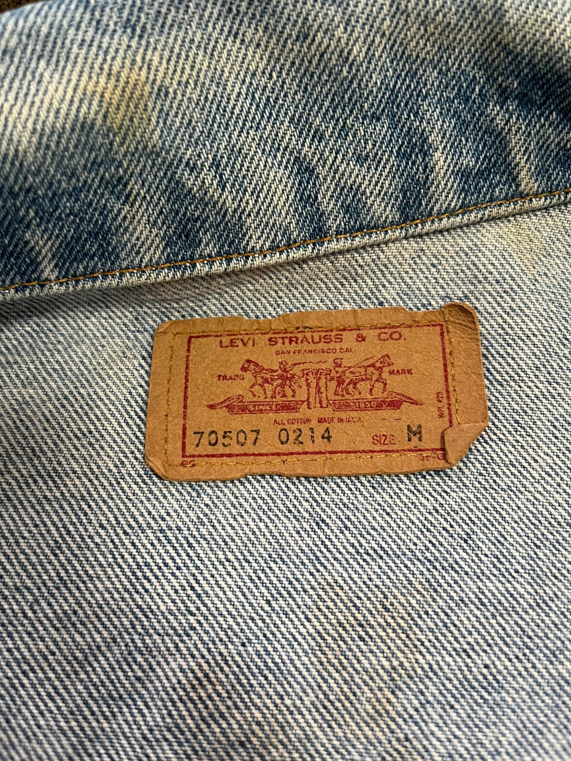 미제 리바이스 70507 데님 자켓 빈티지 100-105사이즈 상품이미지3