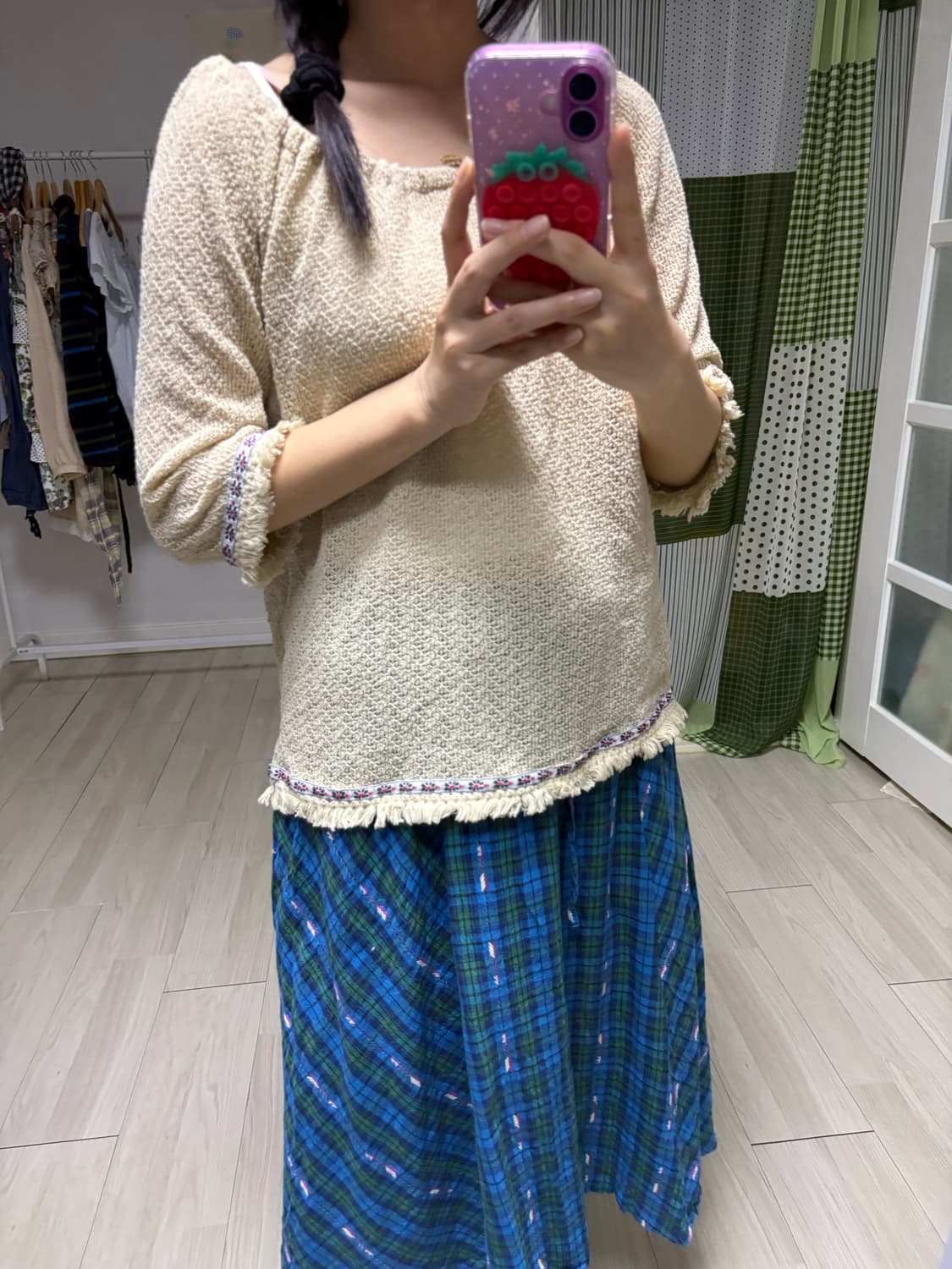 연베이지 히피 블라우스 상품이미지9