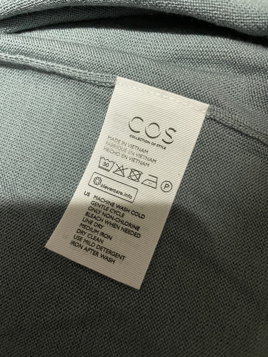 코스(COS) 메리노 크루 넥 스웨터 틸 블루 상품이미지6