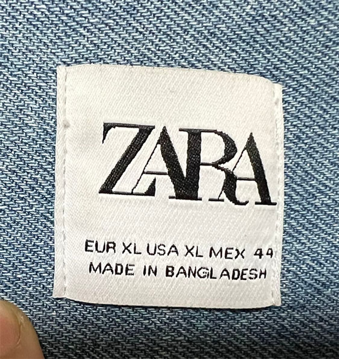 ZARA 자라 남자 데님셔츠 포켓 춘추 XL 105 상품이미지3