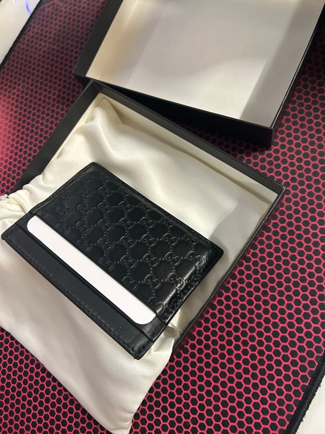 구찌 마이크로시마 카드지갑 새상품급 상품이미지1