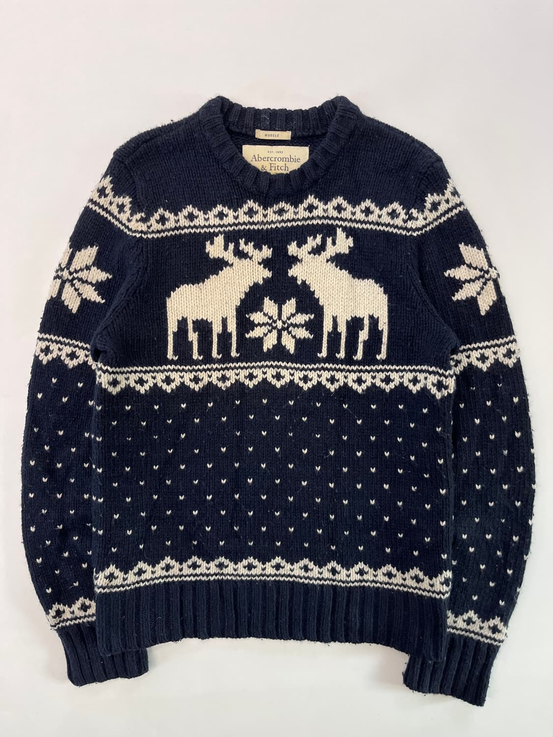 Abercrombie 아베크롬비 네이비 노르딕 니트 상품이미지1