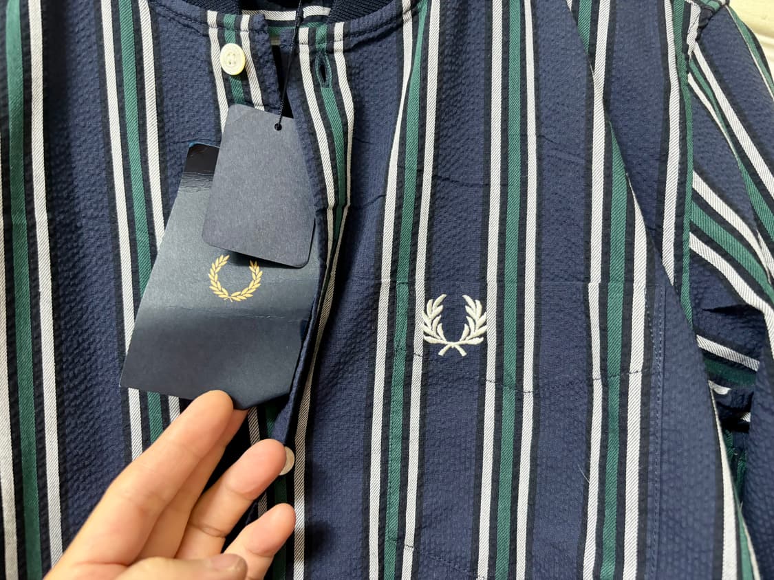 프레드페리 시어서커 셔츠 자켓 시보리 90~95 새제품 상품이미지7