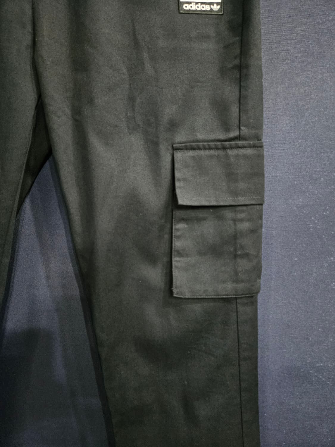 아디다스 블랙네이비 남성 허리 26 카고 조거팬츠  상품이미지5