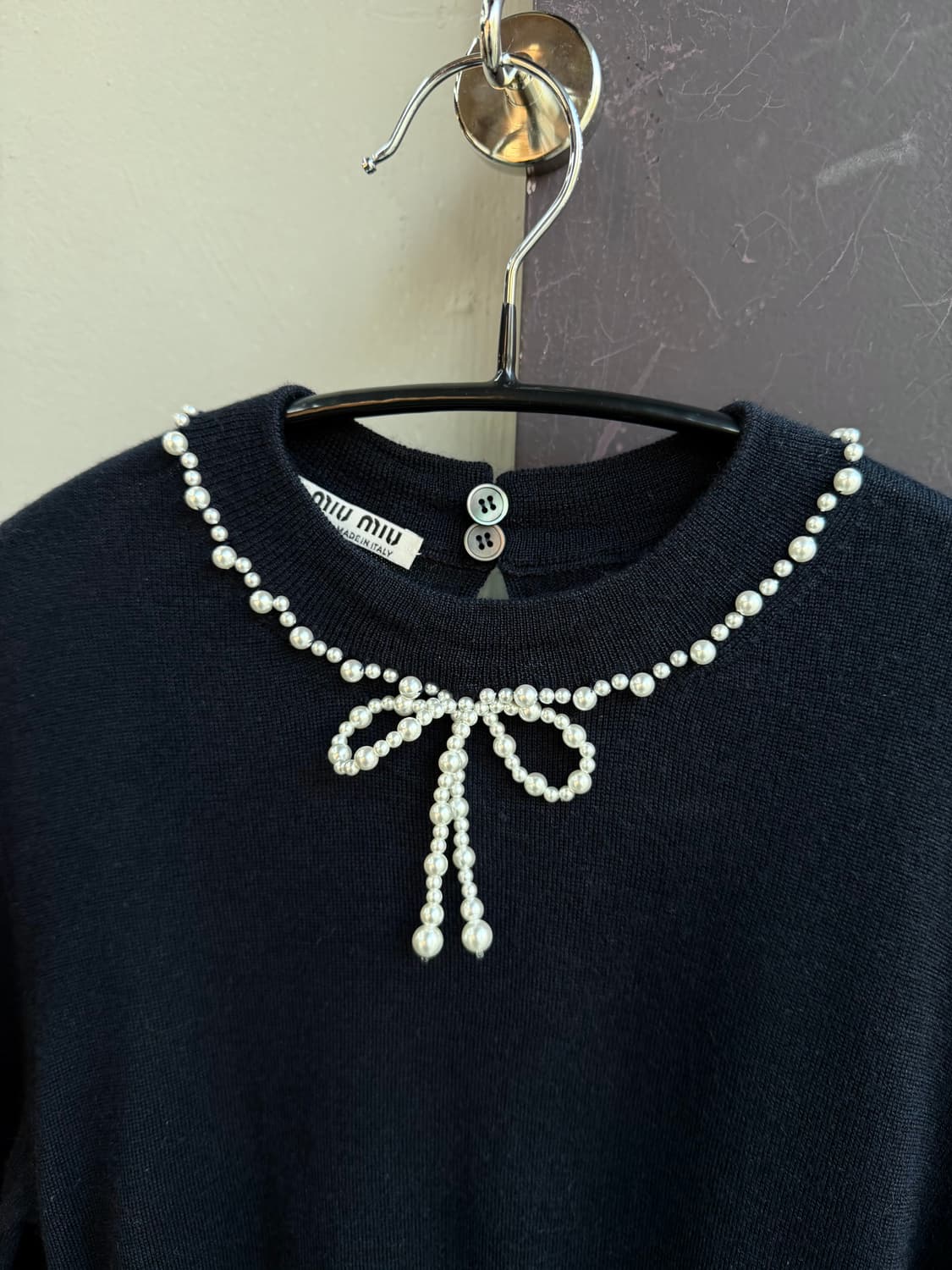 38/ 미우미우 19SS 펄리본 캐시미어 니트 상품이미지6