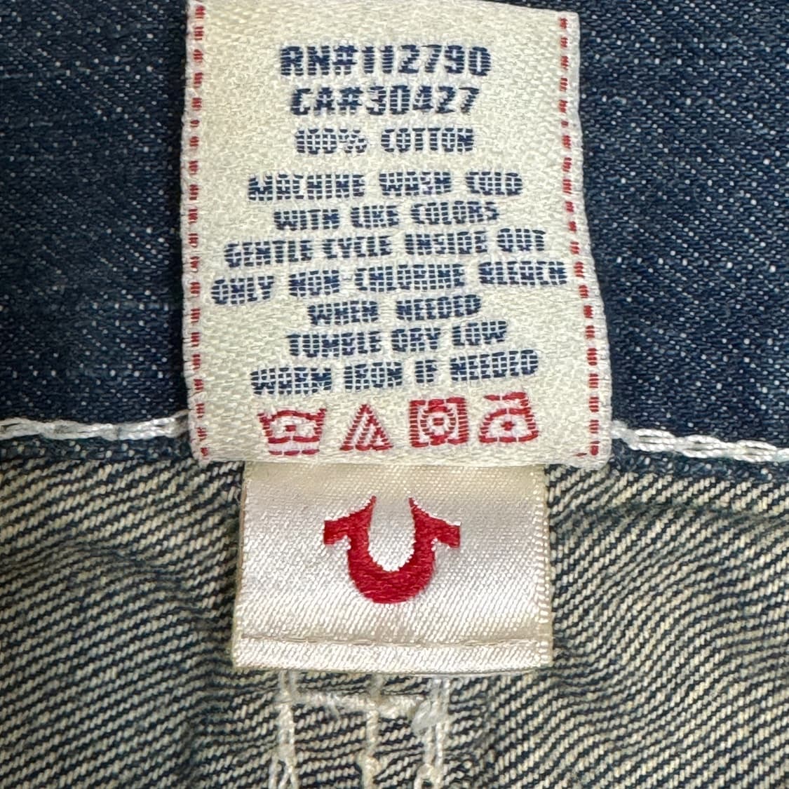 새상품 트루릴리전 희귀 리키 USA 스티치 데님팬츠 상품이미지7