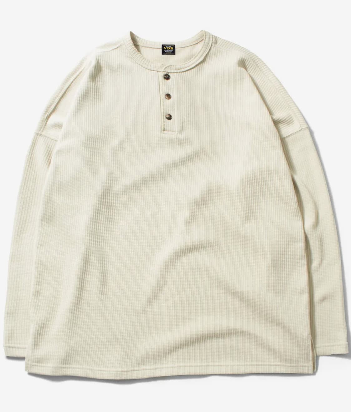 VDR(비디알) 와플 헨리넥 긴팔 티셔츠 L 아이보리 상품이미지1