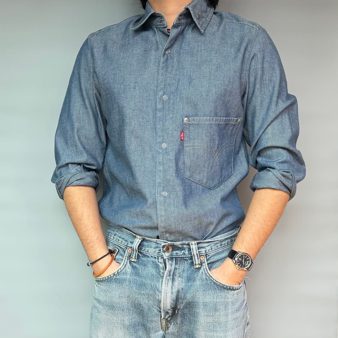 리바이스 엔지니어드 데님 셔츠 코튼100 상품이미지1