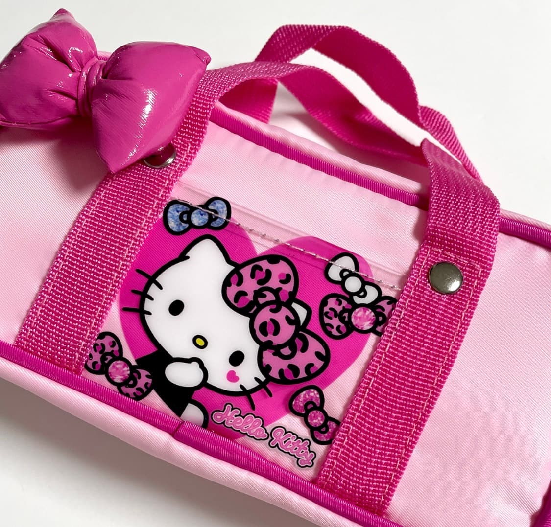 헬로키티 갸루 핑크 파우치 리본 참 상품이미지2