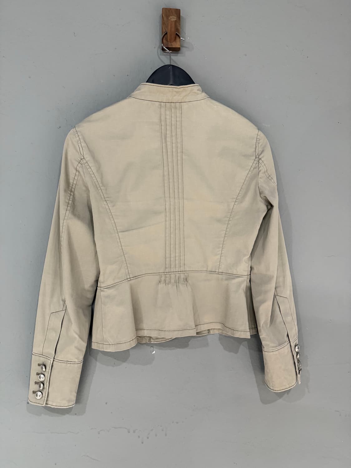 button-up pocket detail non-collar jk 상품이미지8