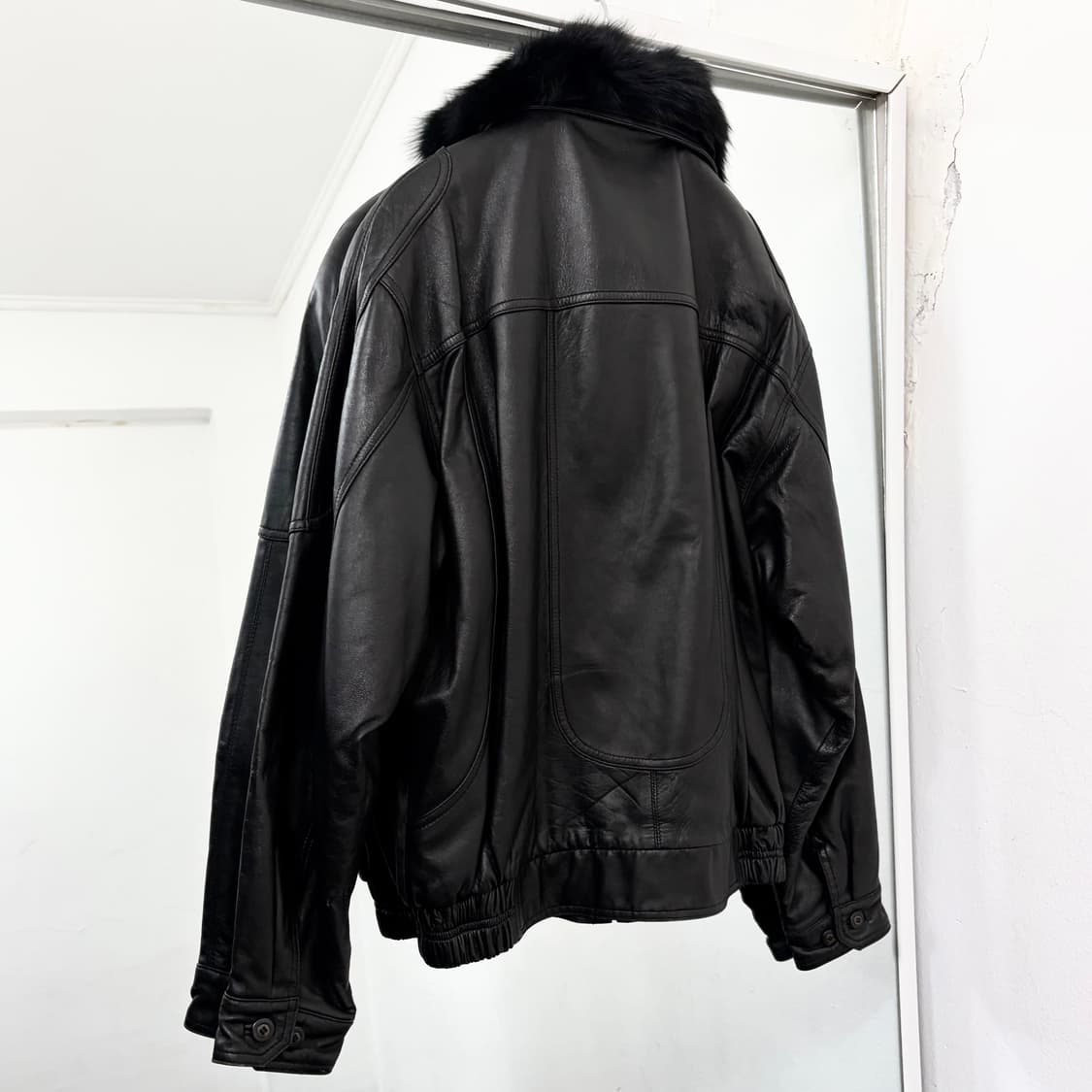 Fontelli 이태리 램스킨 퍼카라 봄버 자켓 상품이미지5