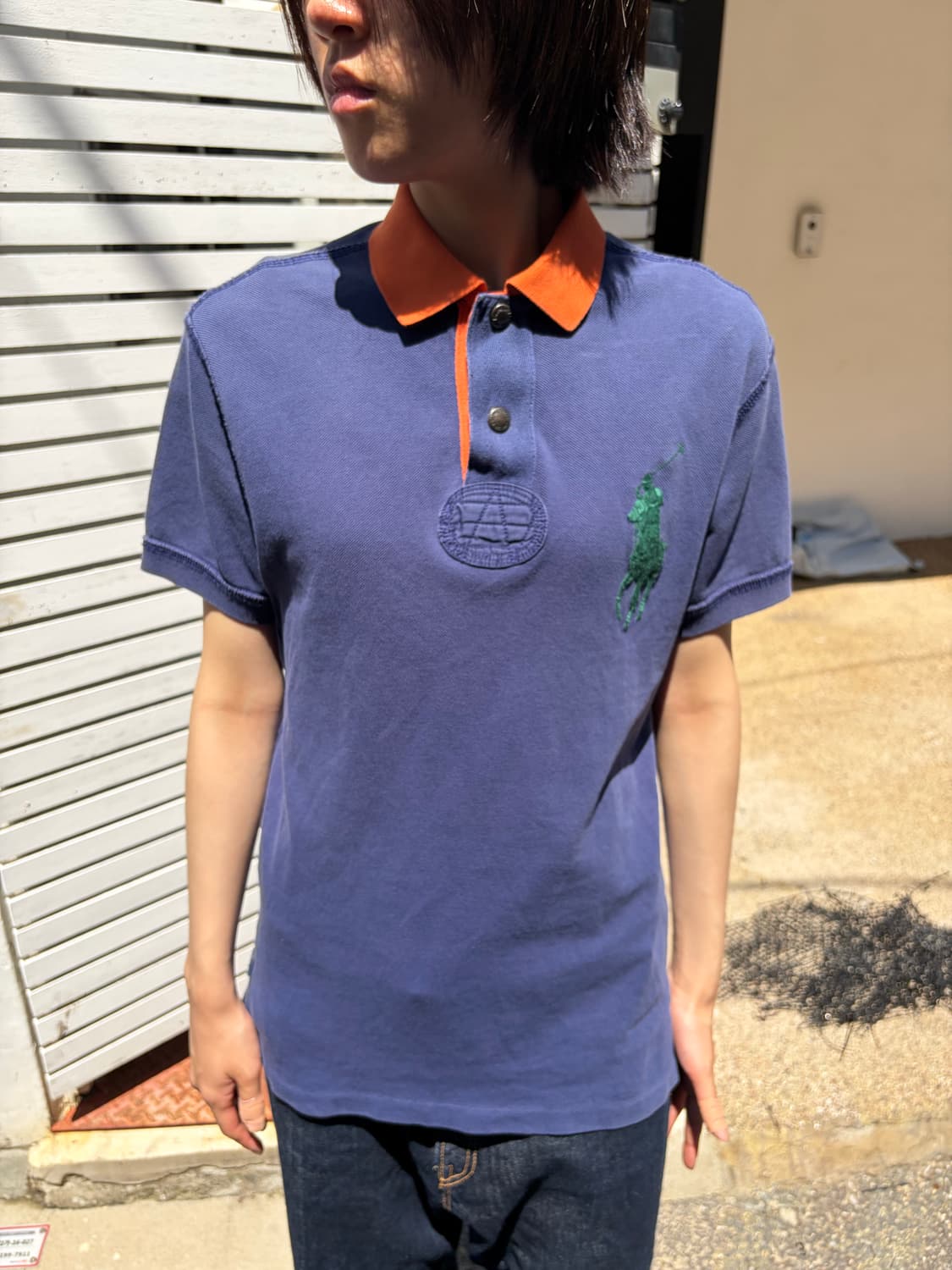 Polo Ralph Lauren 빅포니 네이비 반팔 카라 티셔츠 상품이미지1