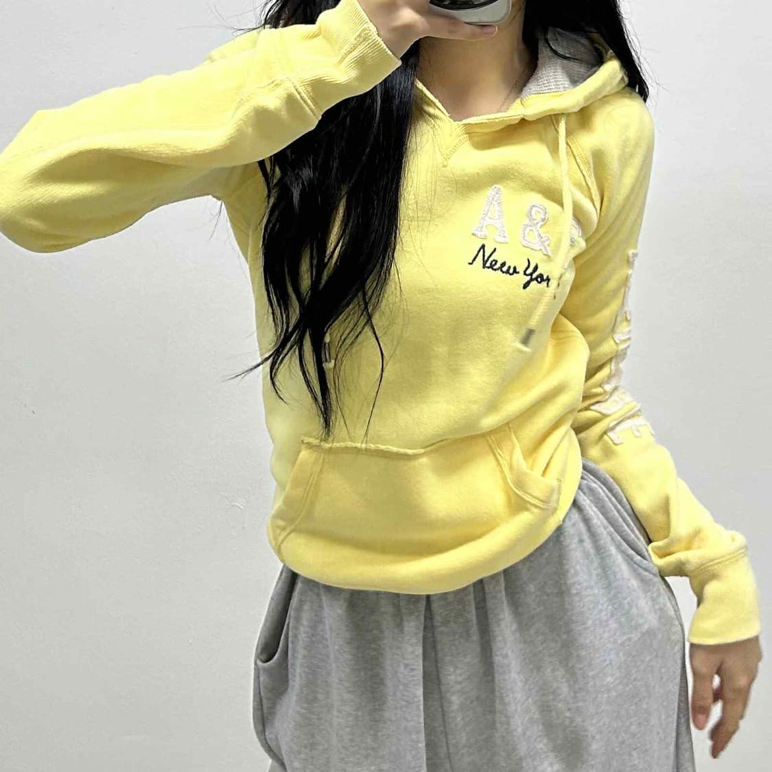 아베크롬비 y2k 여리핏 올드스쿨 러블리힙 후드티(M) 상품이미지1