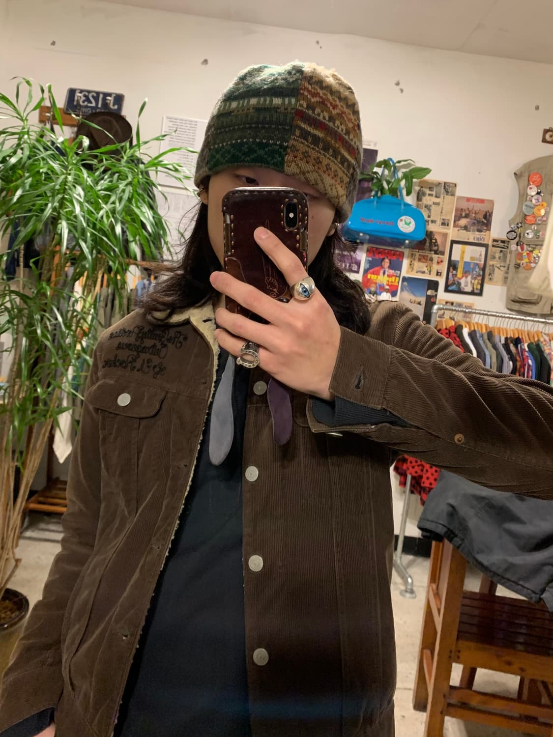 와코마리아 체인스티치 코듀로이 보아 자켓 상품이미지9