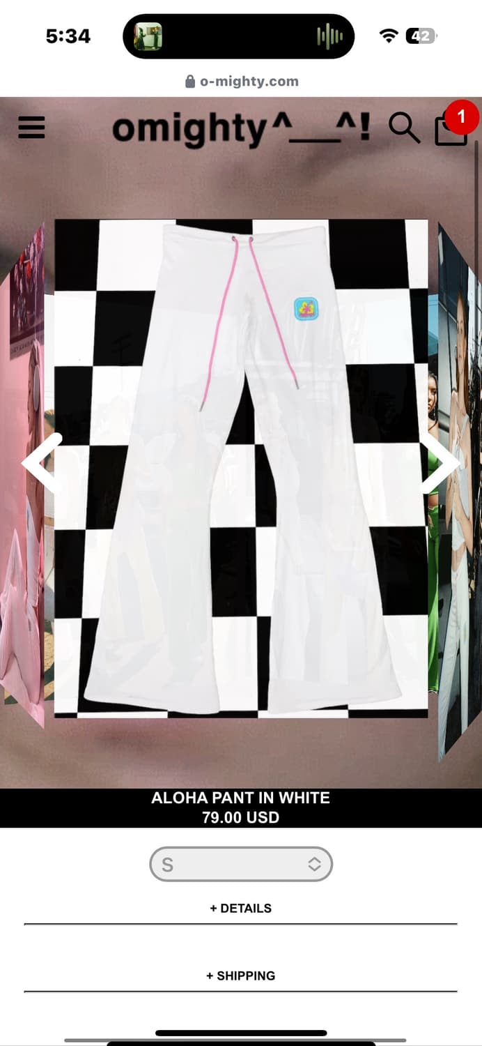 Omighty aloha pants white 오마이티 상품이미지6